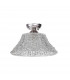 Dresden Flush Ceiling Lamp E27 With Round 38cm Patterned Glass Shade Polished Nickel Clear-7