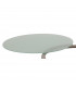 Dresden Flush Ceiling Lamp E27 With Round 31cm Metal Shade Matt Black Polished Nickel Frosted White-5