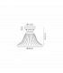 Dresden Flush Ceiling Lamp E27 With Bell 30cm Glass Shade Matt Black Clear-2