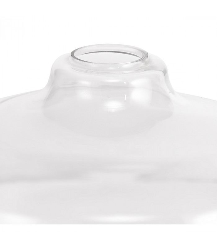 Dresden Flush Ceiling Lamp E27 With Flat Round 30cm Glass Shade Matt Black Clear-4