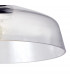 Dresden Flush Ceiling Lamp E27 With Flat Round 38cm Glass Shade Matt Black Clear-7