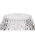 Dresden Flush Ceiling Lamp E27 With Round 38cm Patterned Glass Shade Matt Black Clear-4