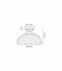 Dresden Flush Ceiling Lamp E27 With Flat Round 30cm Patterned Glass Shade Matt Black Clear-2