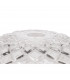 Dresden Flush Ceiling Lamp E27 With Flat Round 30cm Patterned Glass Shade Matt Black Clear-4