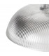 Dresden 2 Light Semi Flush Ceiling Lamp E27 With Round 30cm Glass Shade Matt Black Clear-5