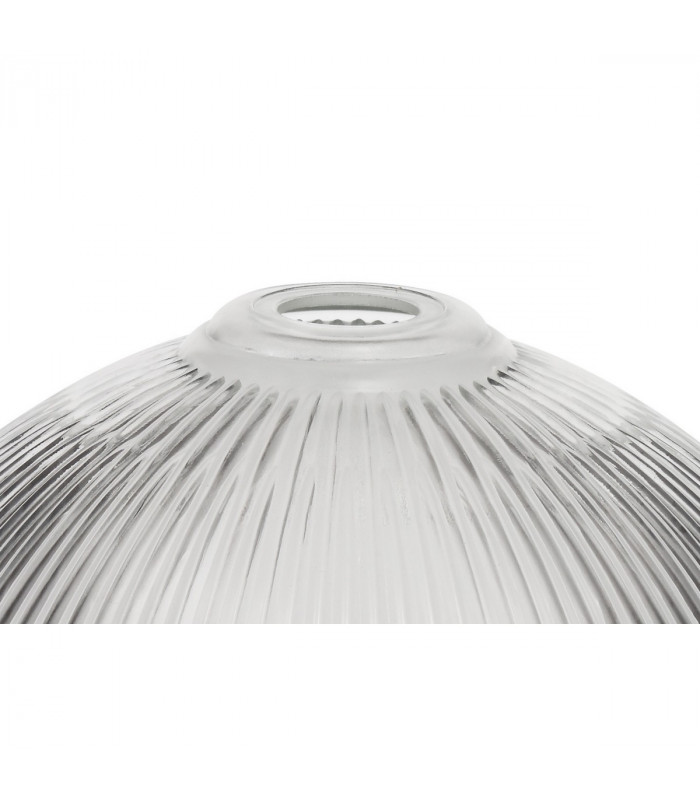 Dresden 2 Light Semi Flush Ceiling Lamp E27 With Dome 38cm Glass Shade Matt Black Clear-4
