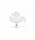 Dresden 2 Light Semi Flush Ceiling Lamp E27 With Flat Round 30cm Patterned Glass Shade Matt Black Clear-2