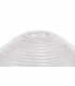 Dresden 2 Light Semi Flush Ceiling Lamp E27 With Round 33.5cm Prismatic Effect Glass Shade Matt Black Clear-4