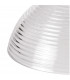 Dresden 2 Light Semi Flush Ceiling Lamp E27 With Round 33.5cm Prismatic Effect Glass Shade Matt Black Clear-5