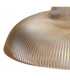 Dresden 2 Light Semi Flush Ceiling Lamp E27 With Round 30cm Glass Shade Antique Brass Amber-5
