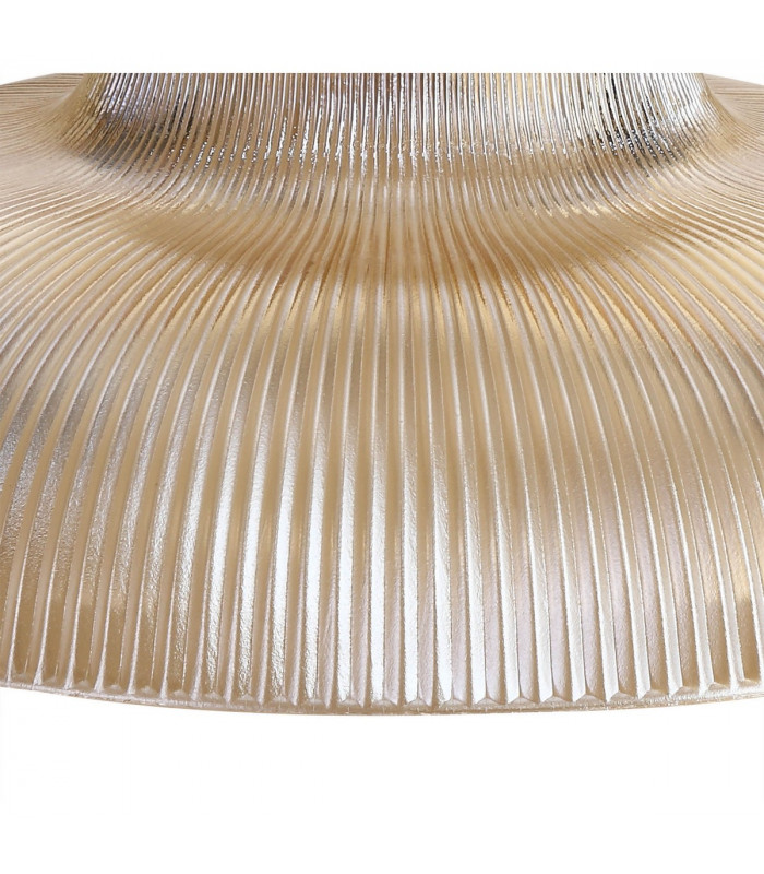 Dresden 2 Light Semi Flush Ceiling Lamp E27 With Round 30cm Glass Shade Antique Brass Amber-6