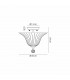 Dresden 2 Light Semi Flush Ceiling Lamp E27 With Bell 30cm Glass Shade Antique Brass Clear-2