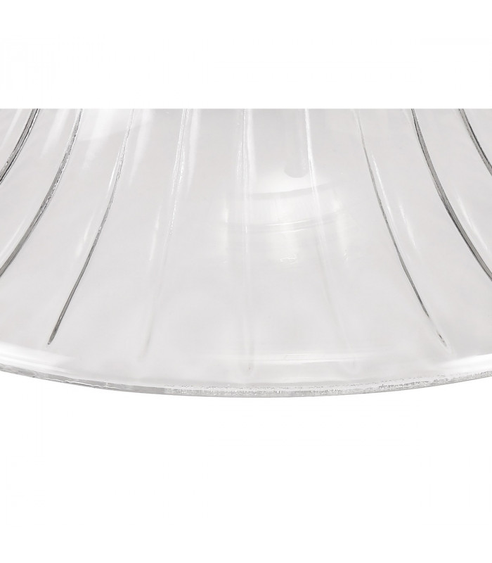 Dresden 2 Light Semi Flush Ceiling Lamp E27 With Bell 30cm Glass Shade Antique Brass Clear-6