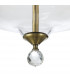 Dresden 2 Light Semi Flush Ceiling Lamp E27 With Flat Round 38cm Glass Shade Antique Brass Clear-7