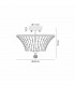 Dresden 2 Light Semi Flush Ceiling Lamp E27 With Round 38cm Patterned Glass Shade Antique Brass Clear-2