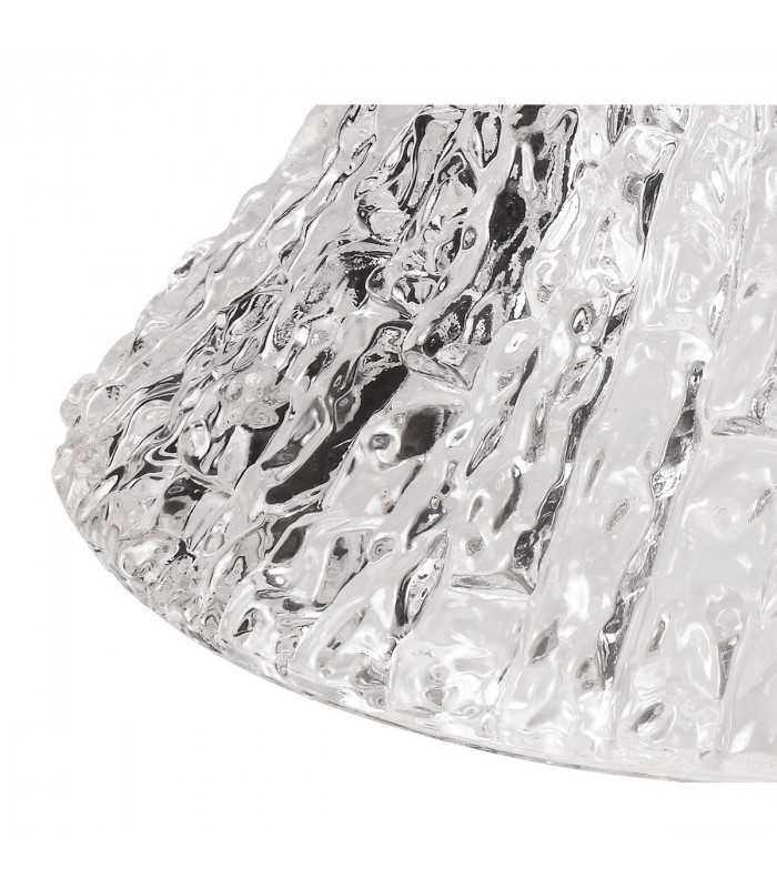 Dresden 2 Light Semi Flush Ceiling Lamp E27 With Round 38cm Patterned Glass Shade Antique Brass Clear-5