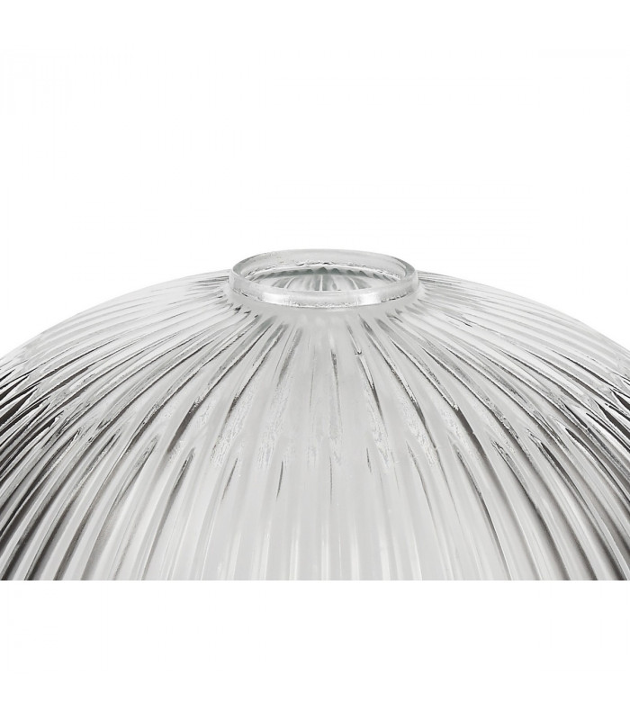 Dresden 2 Light Semi Flush Ceiling Lamp E27 With Dome 30cm Glass Shade Graphite Clear-4