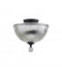 Dresden 2 Light Semi Flush Ceiling Lamp E27 With Dome 30cm Glass Shade Graphite Clear-7