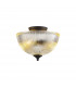 Dresden 2 Light Semi Flush Ceiling Lamp E27 With Dome 30cm Glass Shade Graphite Clear-10