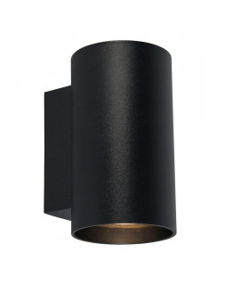 Sandy Round Up & Down Wall Lamp Black 2x GU10