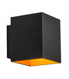 Sola Square Up & Down Wall Lamp Black Gold 1x G9