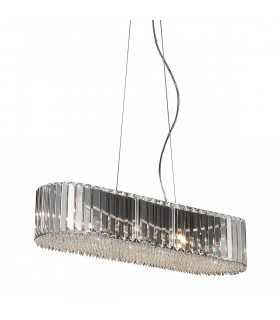 Prince Crystal Pendant Ceiling Light Clear 6x G9