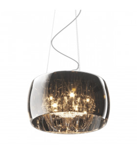 Crystal Pendant Ceiling Light Chrome 5x G9