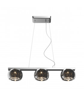 Crystal Hanging Bar Pendant Ceiling Light Glass 3x G9