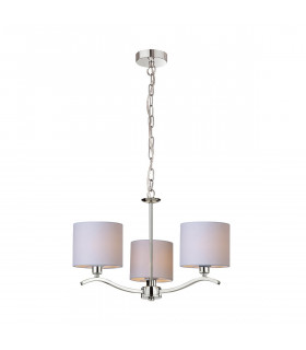 Carmen Multi Arm Pendant Ceiling Light Beige 3x E14
