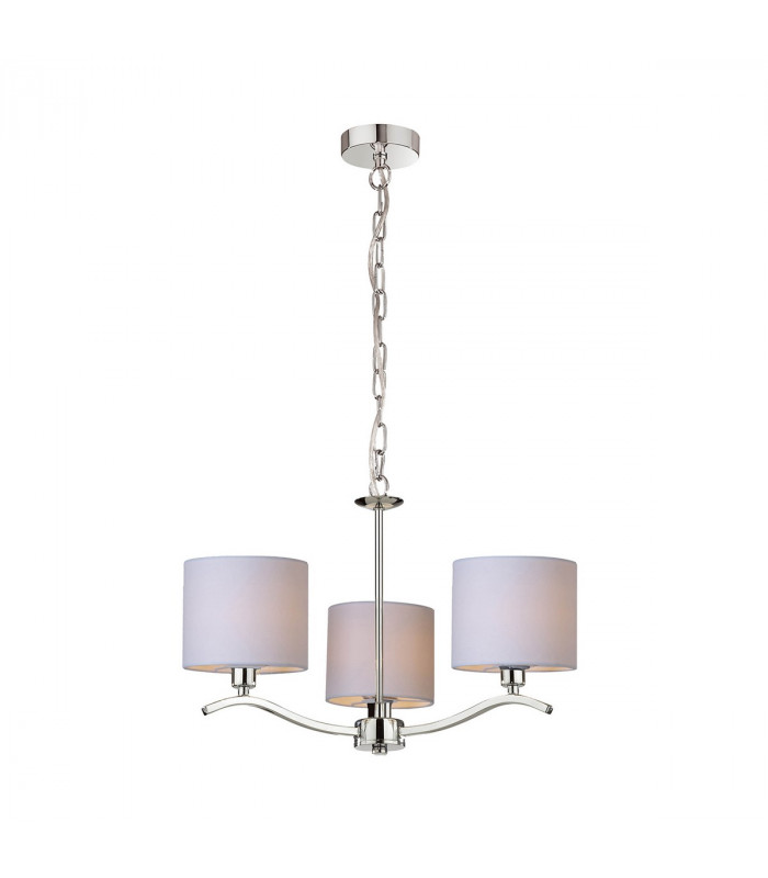 Carmen Multi Arm Pendant Ceiling Light Beige 3x E14