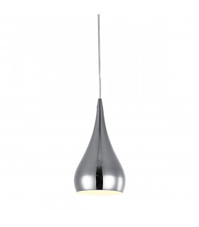 Elba Dome Pendant Ceiling Light Silver 1x E14