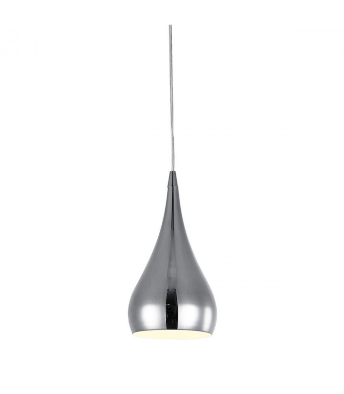 Elba Dome Pendant Ceiling Light Silver 1x E14