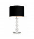 Rea Table Lamp with Round Shade Black 1x E27