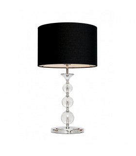 Rea Table Lamp with Round Shade Black 1x E27