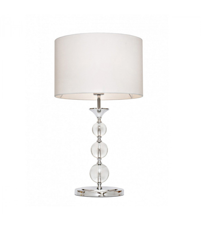 Rea Table Lamp with Round Shade White 1x E27