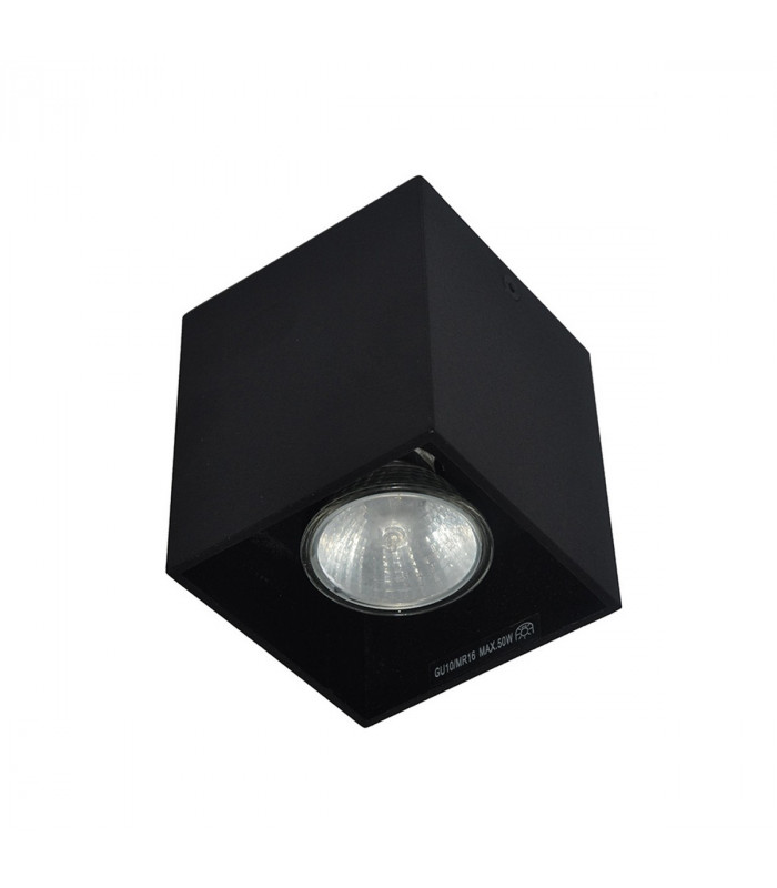 Color Surface Mounted Downlight Black 1x GU10