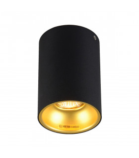 Deep Surface Mounted Downlight Black Gold 1x GU10