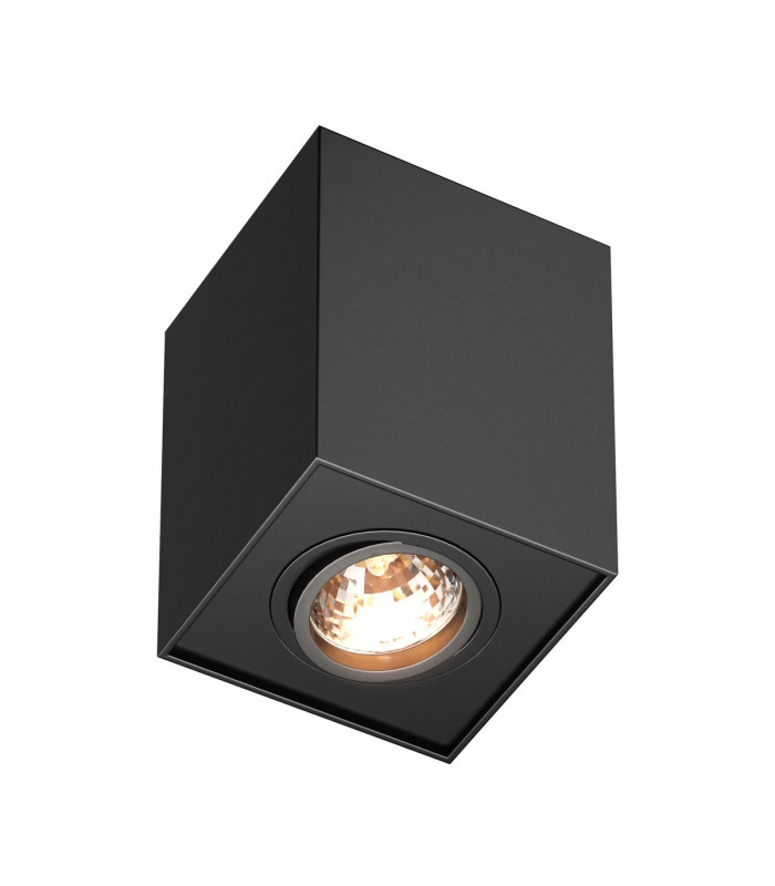 Quadro Surface Mounted Downlight Black 1x GU10