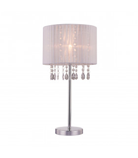 Leta Table Lamp with Round Shade White 1x E27