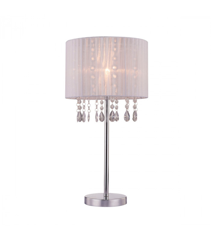 Leta Table Lamp with Round Shade White 1x E27