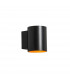 Sola Round Up & Down Wall Lamp Black Gold 1x G9