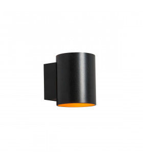 Sola Round Up & Down Wall Lamp Black Gold 1x G9
