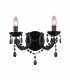 Magnolia Candle Wall Lamp Black 2x E14