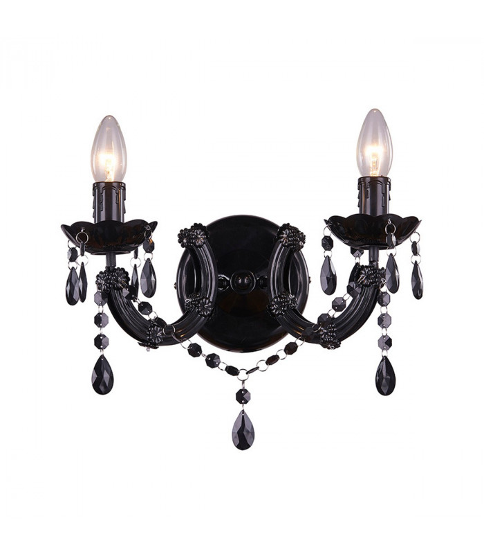 Magnolia Candle Wall Lamp Black 2x E14