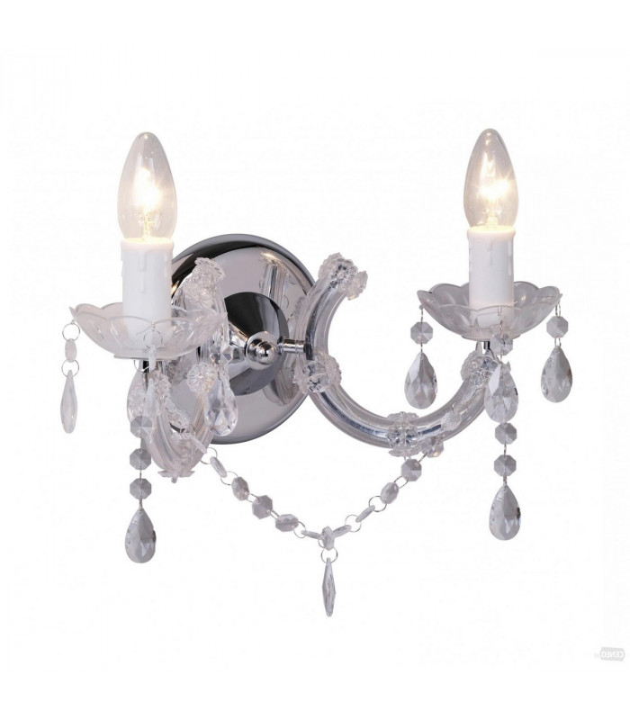 Magnolia Candle Wall Lamp Clear 2x E14