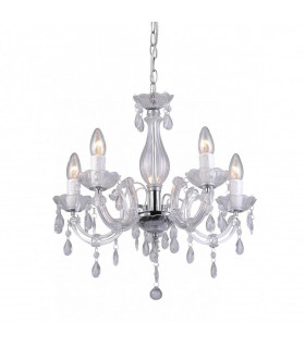 Magnolia Multi Arm Chandelier Transparent 5x E14