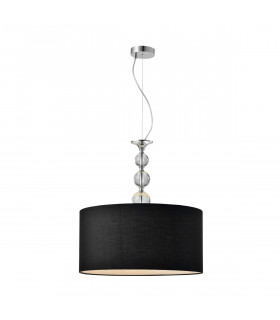 Rea Cylindrical Pendant Ceiling Light Black 1x E27