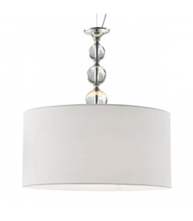 Rea Cylindrical Pendant Ceiling Light White 1x E27