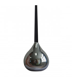 Libra Dome Pendant Ceiling Light Silver 1x E14