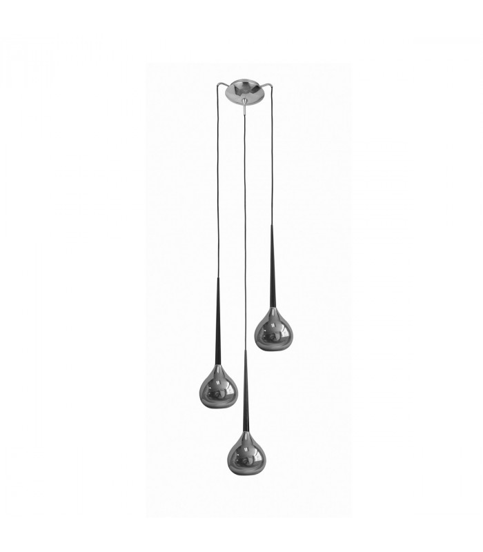 Libra Cluster Pendant Ceiling Light Silver 3x E14